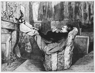 Jules de Goncourt (1830-70) aus dem Journal von Edmond und Jules de Goncourt, 29. April 1857, graviert von Charles Maurand